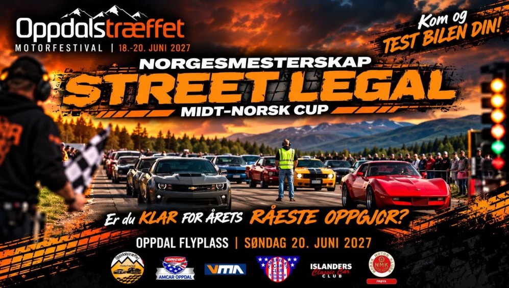 Plakat for Oppdalstræffet Street Legal 2027