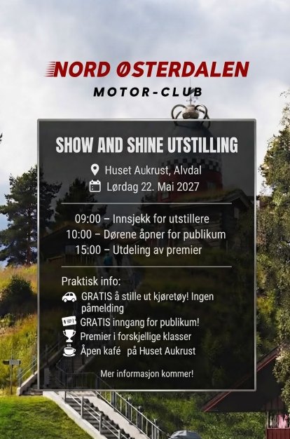 Plakat for Show and Shine 2027 – Alvdal